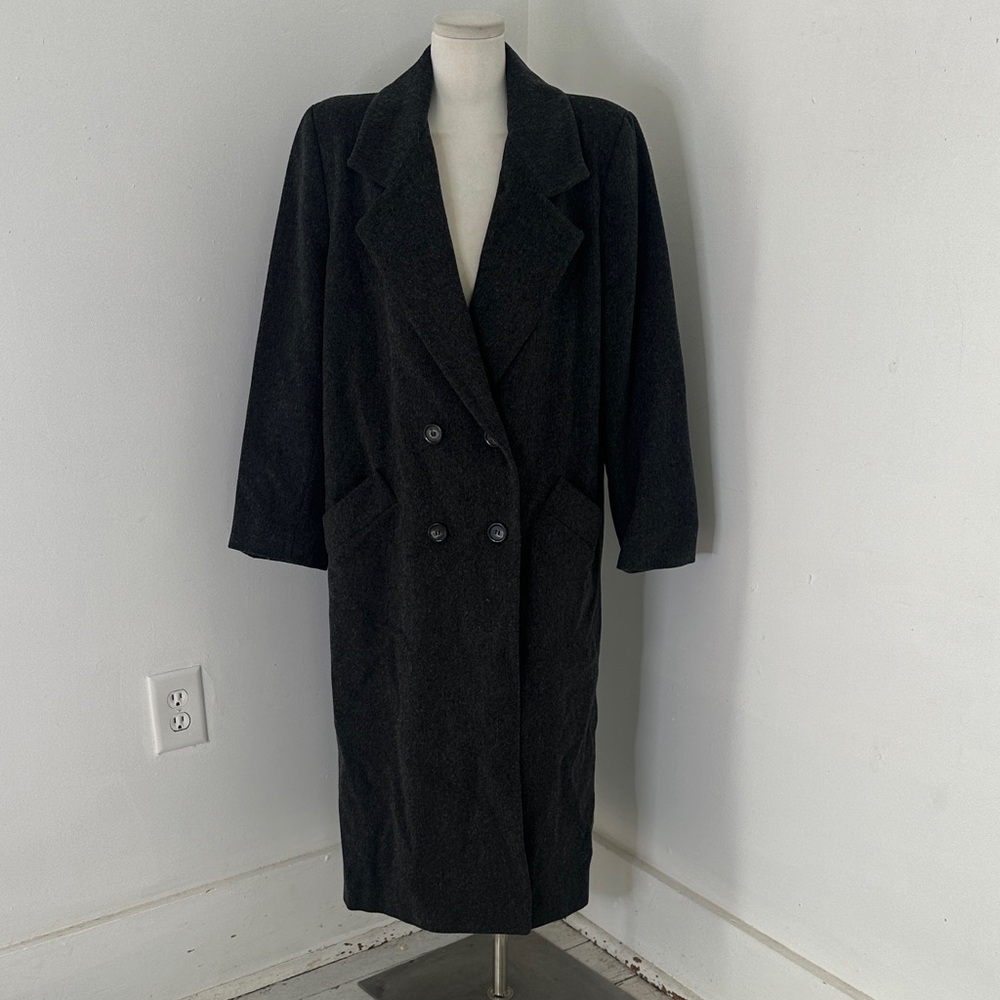 Vintage Pendleton Grey Wool Double Breasted Peacoat